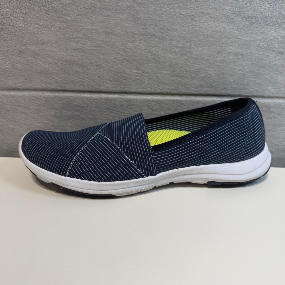 L.L.Bean Women's Size 8M Slip‎ On Shoes Blue Striped Comfort Casual Flats
